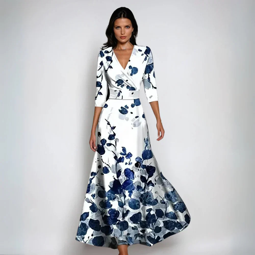 Julia™ | Stilvolles Geblümtes Wickelkleid