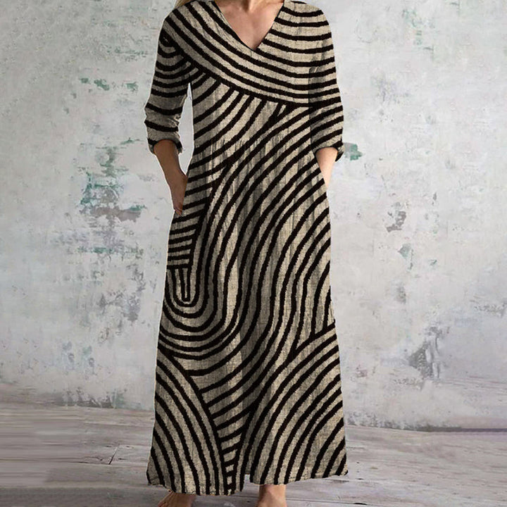 AYLA™ - Vintage Gestreiftes Kleid