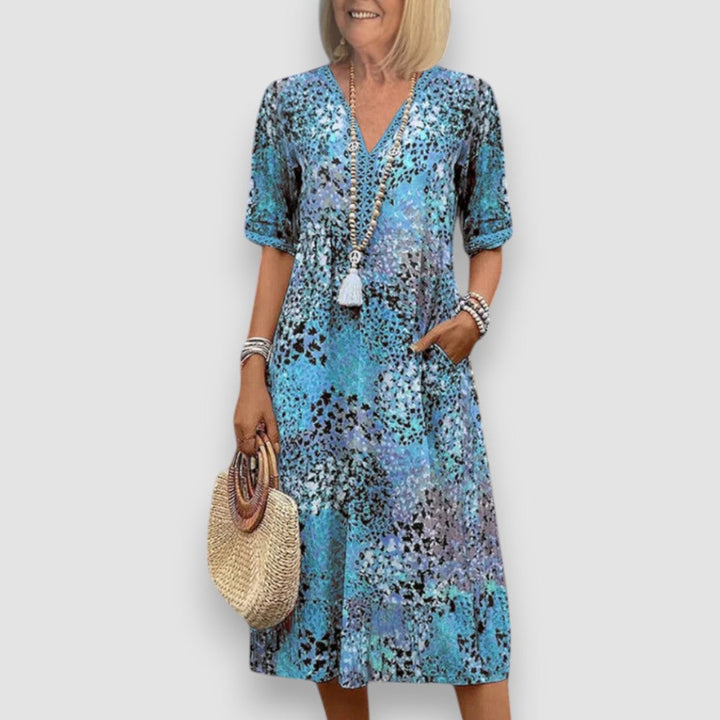 Caroline™ | Elegantes gemustertes Kleid