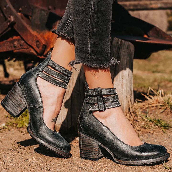 Gabriele™  | Vintage Elegance Leder Heels