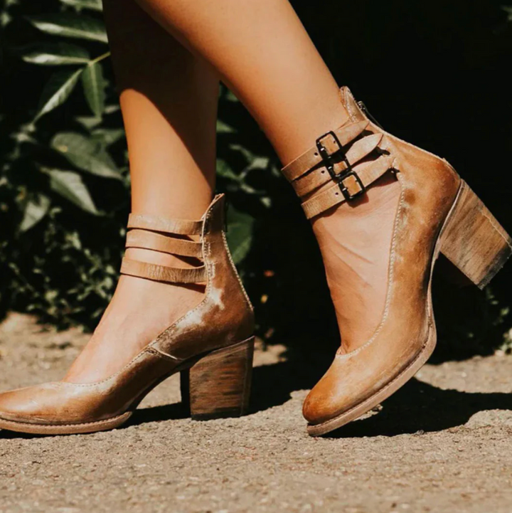 Gabriele™  | Vintage Elegance Leder Heels