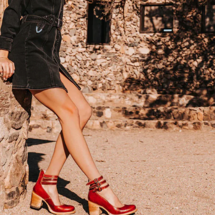 Gabriele™  | Vintage Elegance Leder Heels