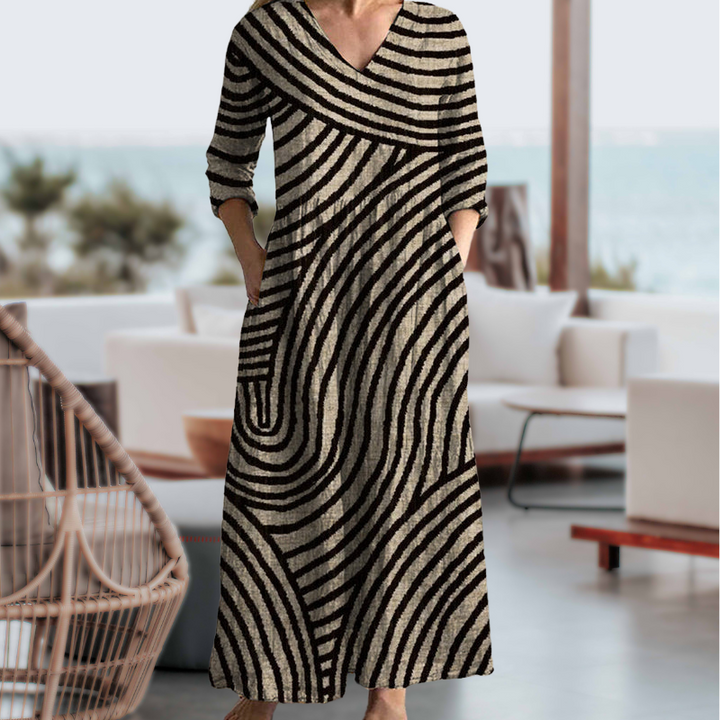 AYLA™ - Vintage Gestreiftes Kleid