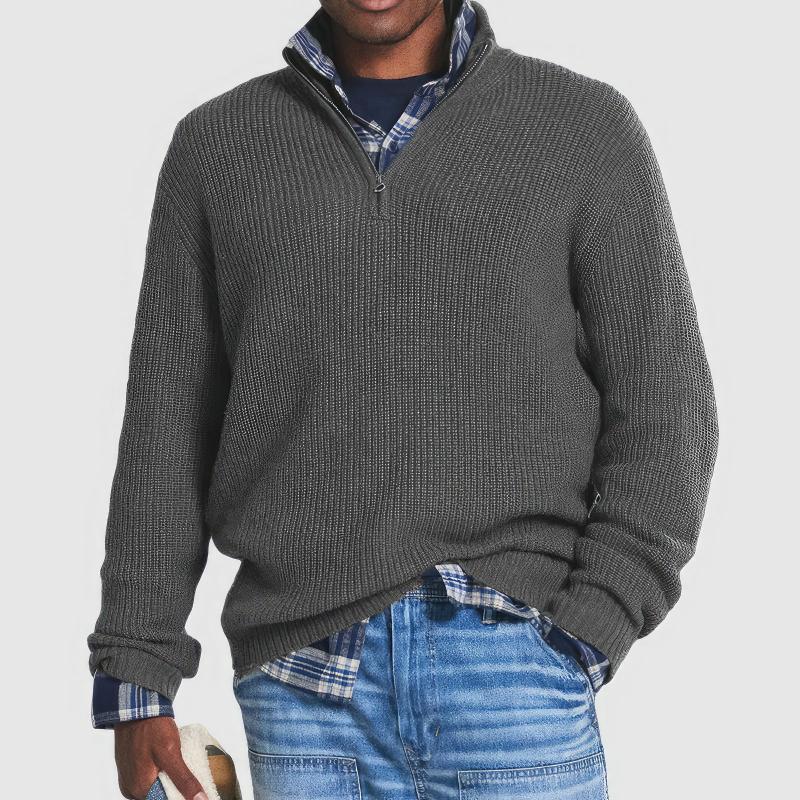 Leon™ | Reißverschluss-Pullover aus Baumwolle