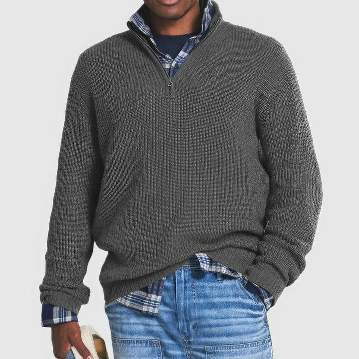 Leon™ | Reißverschluss-Pullover aus Baumwolle