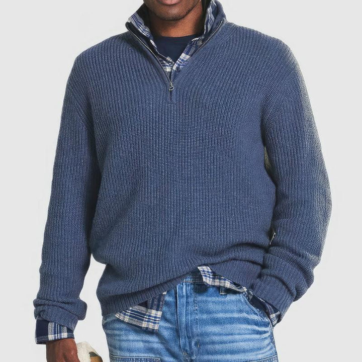 Leon™ | Reißverschluss-Pullover aus Baumwolle